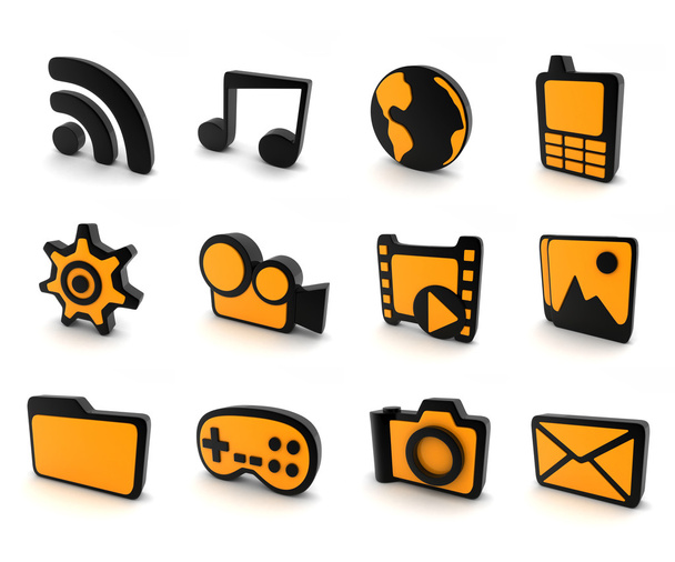 Icon 3d (orange) - Photo, Image