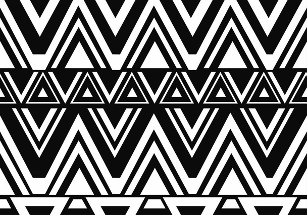 Trendy Maori style hand drawn Maori style seamless pattern motifs colorful design vector ready for fashion textile print. - Vetor, Imagem