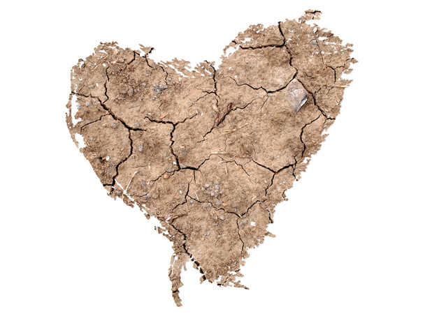 kształt serca na tle gleby - Zdjęcie, obraz