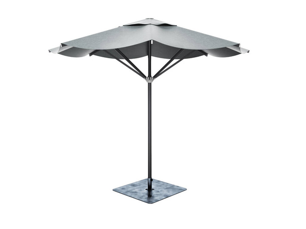 parasol pour restaurant sur support central rendu 3D sur ba blanc
 - Photo, image