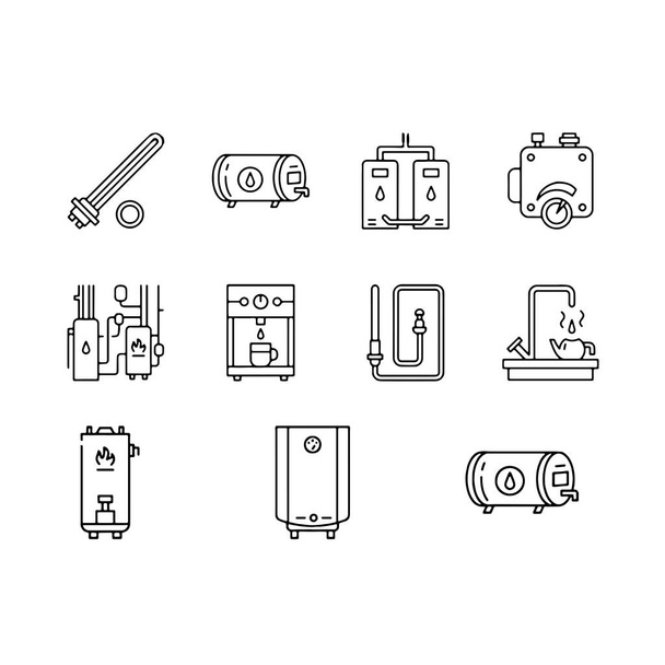 boiler icon water heater vector isolated - Vector, Image