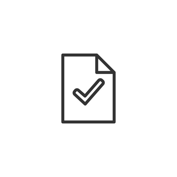 Icono de la línea de documentos en diseño simple sobre fondo blanco
 - Vector, imagen