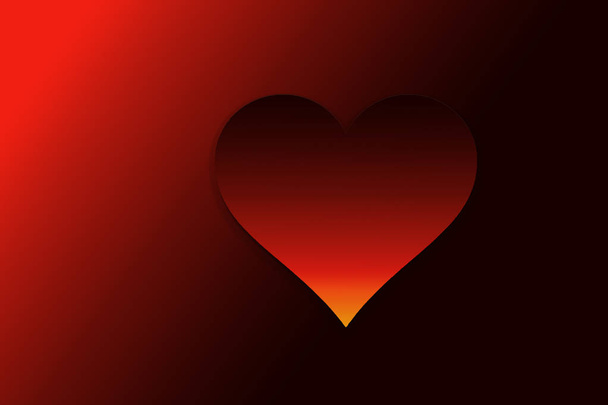 Fond de Saint-Valentin avec forme de coeur rouge comme concept d'amour
 - Photo, image