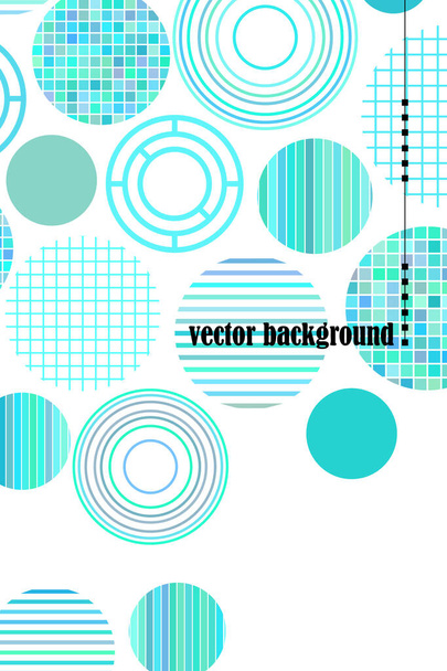 Seamless vector geometric background with place for text. Abstract creative concept for flyer, invitation, greeting card, poster design. Circle multicolor overlapping pattern. - Вектор, зображення
