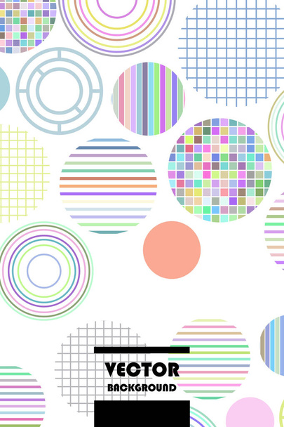 Creative geometric wallpaper. Trendy circle shapes composition. Eps10 vector - Vector, Image