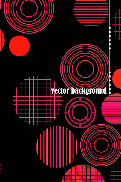Seamless vector geometric background with place for text. Abstract creative concept for flyer, invitation, greeting card, poster design. Circle multicolor overlapping pattern. - Vektör, Görsel