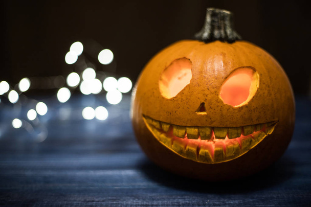 Halloween carved pumpkin, jack-o-lantern - Photo, Image