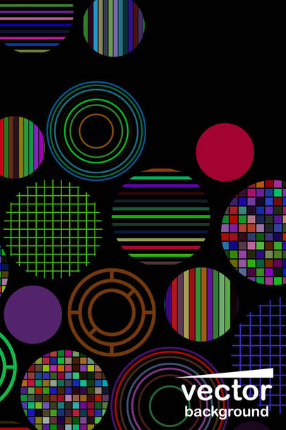 Creative geometric wallpaper. Trendy circle shapes composition. Eps10 vector - Διάνυσμα, εικόνα