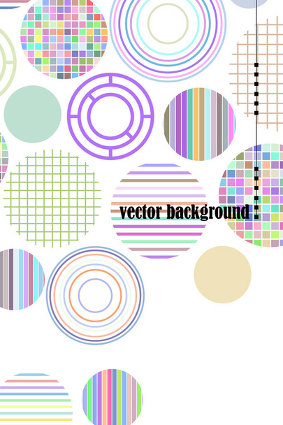 Creative geometric wallpaper. Trendy circle shapes composition. Eps10 vector - Vector, imagen