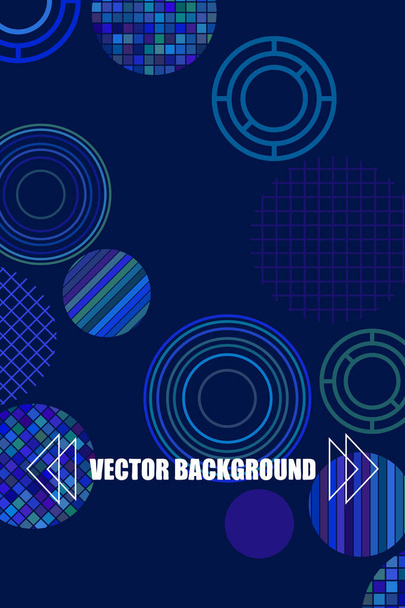 Seamless vector geometric background with place for text. Abstract creative concept for flyer, invitation, greeting card, poster design. Circle multicolor overlapping pattern. - Vector, Image