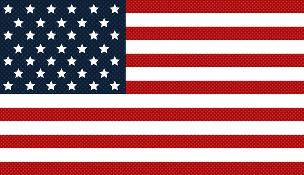 Flag of United States of America with overlay halftone dots effect - Photo, Image
