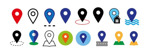 Ensemble de symboles plats, icônes vectorielles de localisation
 - Vecteur, image