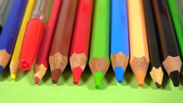  Okul Eğitim Aletleri Renkli Kalemler - Video, Çekim
