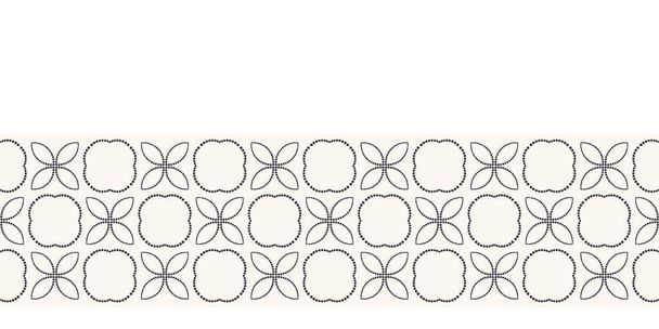 Пограничный рисунок ручной работы декоративный azulejo мозаичный фон. Геометрическая монохромная полоса. Замысловатая отделка ленты. Seamless
. - Фото, изображение