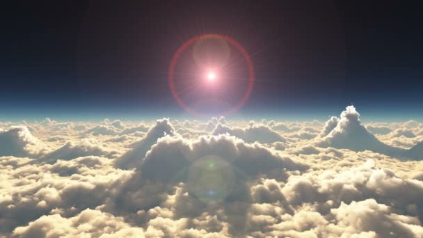 hoch über den Wolken Sonnenuntergang 4k - Filmmaterial, Video