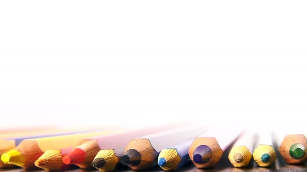  Iskolai oktatási eszközök Színes ceruzák - Felvétel, videó
