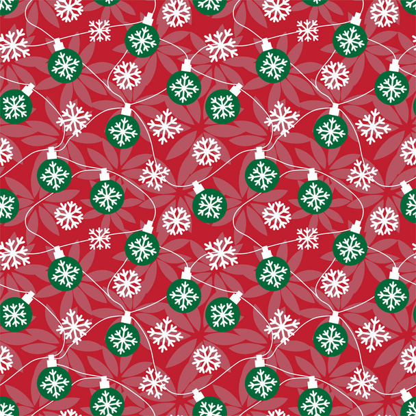 Colorido festivo Navidad Patrón sin costuras / fondo de impresión en vector - Adecuado para embalaje, diseño web, gráficos, textiles de moda, papel pintado y etc.
. - Vector, imagen