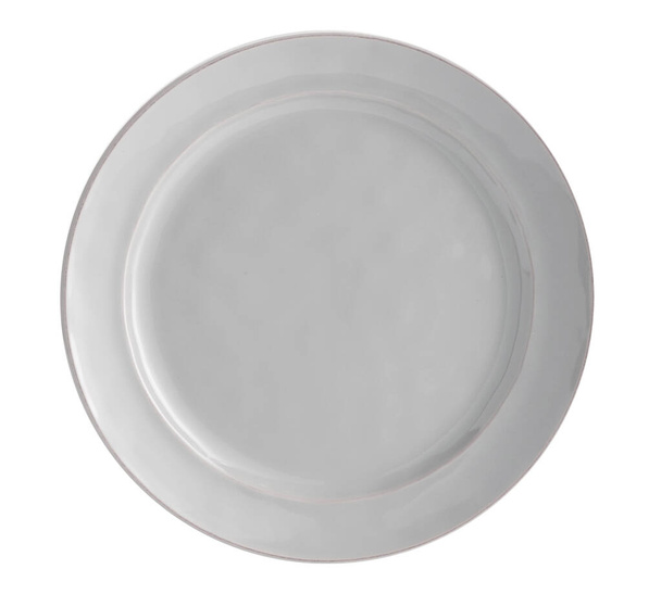 Boş renk tabak arkaplanı - Yemek tabaklarının boş porselen tabağı. - Fotoğraf, Görsel