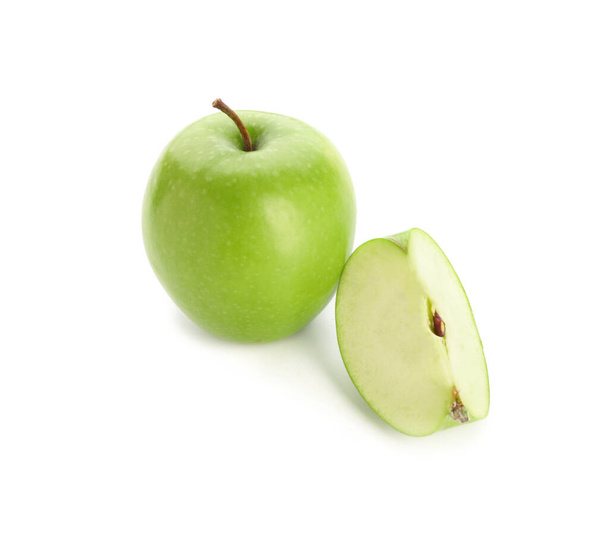 Fresh ripe apple on white background - Photo, Image