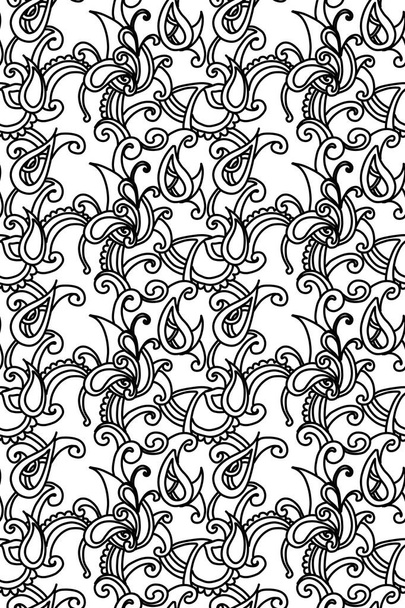 seamless pattern with hand drawn doodles.  - Zdjęcie, obraz