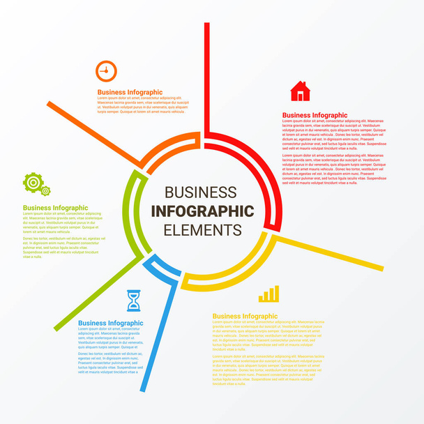 Multipurpose Modern Infographic Template - Vektor, Bild