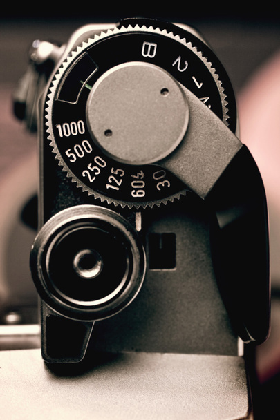 Old Film Camera detail of the Trigger and Shutter Speed Control - Photo, Image