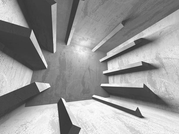 Dark concrete empty room. Modern architecture design - Valokuva, kuva