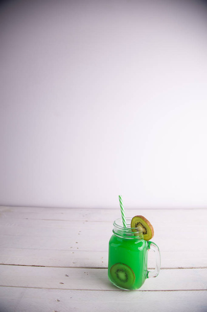 kiwi juice with chia seeds - Photo, image