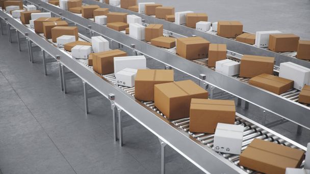 3D ilustrace Dodávka balíčků, balicí služby a balíčky - Fotografie, Obrázek