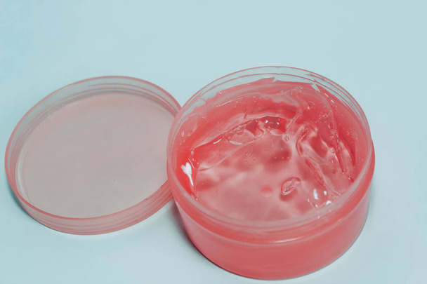 Cream gel cosmetic in a plastic container - Φωτογραφία, εικόνα