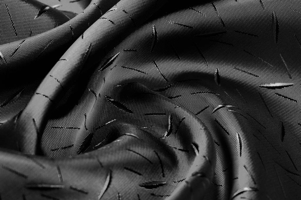 texturizado, fondo, dibujo,. Tela de seda negra, Tela de seda D
 - Foto, imagen