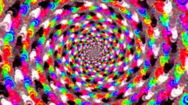 Színes Pszichedelikus örvénylő alagút Mandelbrot Fraktális Geometria - 4k Zökkenőmentes hurok Motion Háttér Animáció - Felvétel, videó