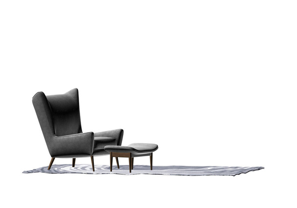 3D καθιστούν το σπίτι διακόσμηση σετ, καναπέ και τραπεζάκι σαλονιού - Φωτογραφία, εικόνα