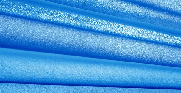 Picture. Texture, background. Blue sapphire silk fabric. This lu - Fotografie, Obrázek