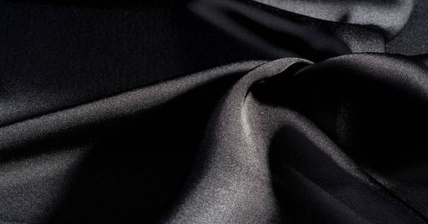 Background, pattern, texture, wallpaper, black silk fabric.  Add - Valokuva, kuva