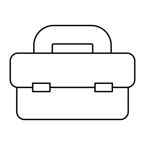 gereedschapskist apparatuur geïsoleerd pictogram - Vector, afbeelding