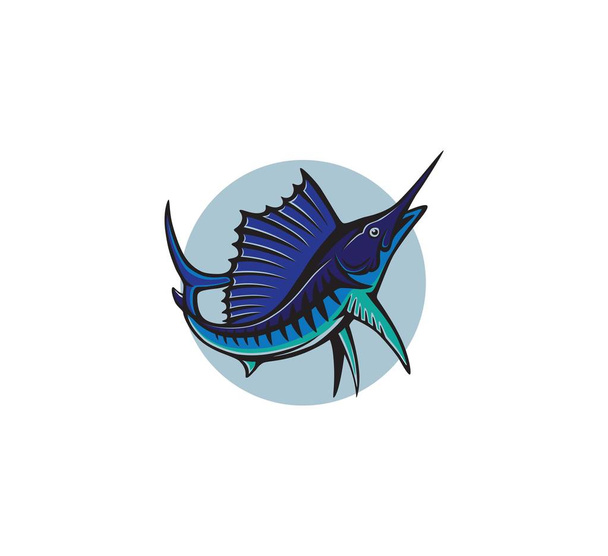 Marlin balığı - Vektör, Görsel