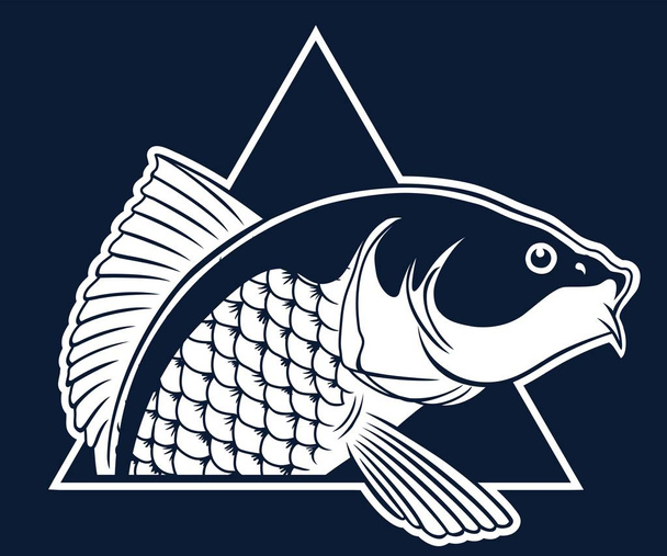 resim sazan balığı - Vektör, Görsel