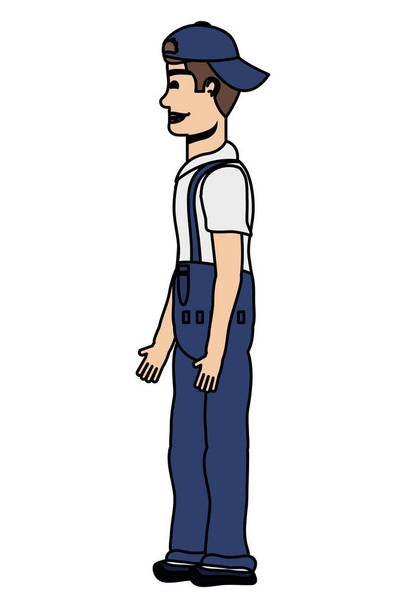 Genç tamirci avatar karakteri - Vektör, Görsel