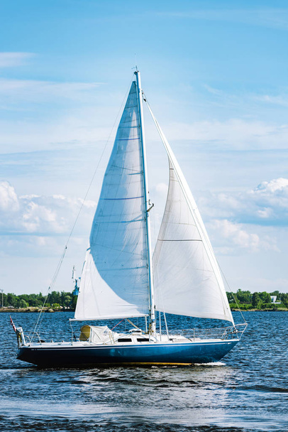 view of sail regatta at daytime, competition concept   - Photo, Image