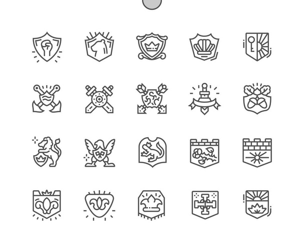 Blazon Well-crafted Pixel Perfect Vector Thin Line Icons 30 2x Grid for Web Graphics and Apps. Simple Minimal Pictogram - Vector, Image