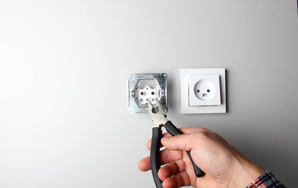 socket repair pliers hand - Photo, Image