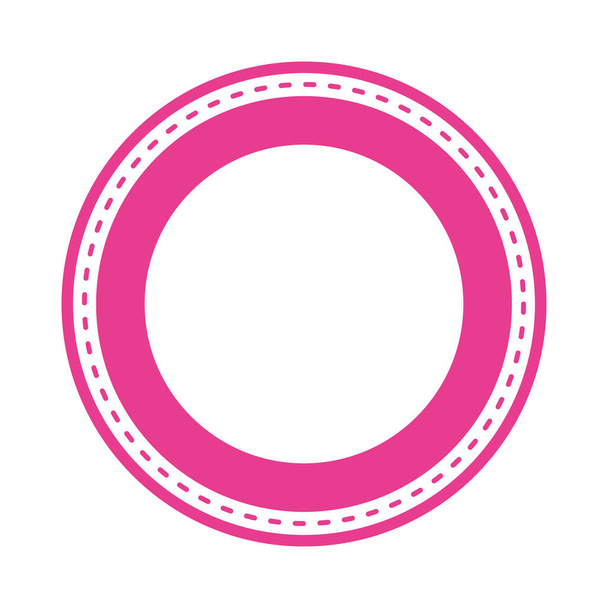 circle seal stamp isolated icon - Vector, Image