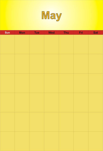 Modèle de mise en page du calendrier.Mai
 - Photo, image