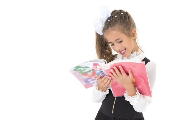 Little girl with a book - Photo, image
