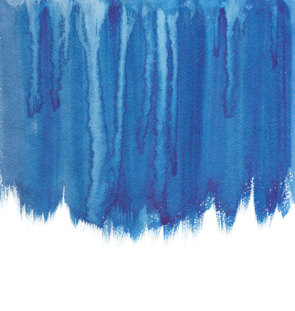 Sea blue watercolor flow for design page. - Photo, Image