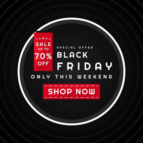 Black friday poster sale modern design discount special price - Vector, Image