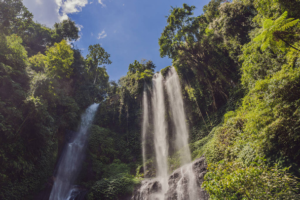 Beautiful tropical Sekumpul Waterfall in Bali, Indonesia - Фото, зображення