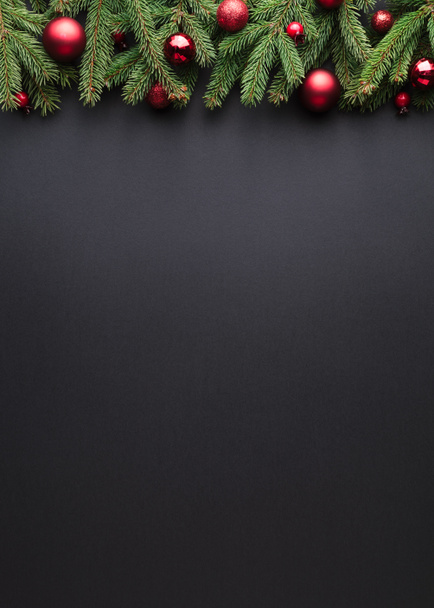 Navidad y Año Nuevo fondo negro con borde
 - Foto, imagen