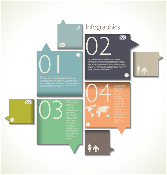 Infographic template design - Vektor, Bild